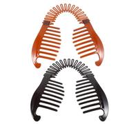 Mikikit 2pcs Banana Hair Clips for Women Long and Thick Hair Abs Material Secure Grip and Nonslip Interlocking Teeth for Ponytail Styling