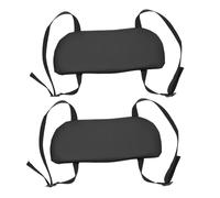 Mikikit 2pcs Black Folding Massage Table Accessories Hanging Armrest Support with Sponge Cushion Under Headrest Shelf for Facial Salon and Spa Use