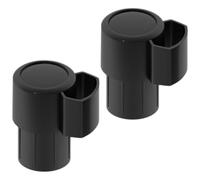 Mikikit 2pcs Black Plastic Saxophone End Plugs for Alto Saxophone, Bent Neck Key End Caps to Prevent Collisions and Safeguard Instrument, for Home the Go Use