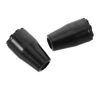 Mikikit 2pcs Boiler Handle Accessory and Fireplace Door Handle Sleeve in Black Plastic with 10mm Thread Providing Reliable Protection from Scalding and Universal Compatibility