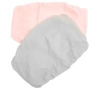 Mikikit 2pcs Changing Pad Covers Removable Cotton Muslin Changing Table Sheet Elastic Fit Washable Newborn Mat Liners for Nursery in Light Pink and Grey