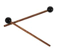 Mikikit 2pcs Chicken Wing Wood Handle Drum Mallets with Soft Rubber Heads, Ethereal Percussion Sticks for Steel Tongue Drum, Rhythm Mallets Set Suitable and Handpan Drumming