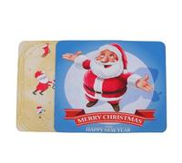 Mikikit 2pcs Christmas Computer Mouse Pads with Santa and Christmas Tree Print, Non-slip Rubber Xmas Desk Mats for Office and Home Holiday Decoration