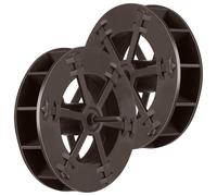 Mikikit 2pcs DIY Rotating Water Wheel Fountain Replacement Part for Zen Garden and Office Use, Plastic Material with Wear Resistance and Practical Function, Unique Shape Tabletop Water