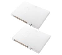 Mikikit 2pcs File Storage Boxes Document Organizer for File Folders Archive Boxes for Stationary Organiser