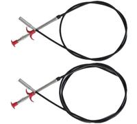 Mikikit 2pcs Flexible Plumbing Dredging Tools with Bendable Spring Claw, 90cm and 200cm Hose Cleaner Sticks for Sink Drain Hair Removal and Pipe Cleaning