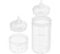 Mikikit 2Pcs Glass Sampling Weighing Bottles with Lid, Lab Equipment for Chemical Testing and Sample Analysis, Flat and Tall Designs Included