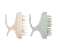Mikikit 2pcs Hair Scalp Massager Hair Scalp Shampoo Brush Creative Design Portable Dual-Purpose Lightweight Hips TPE Material for Relaxing Random Color
