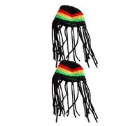 Mikikit 2pcs Halloween Pet Hat for Dogs and Bunnies, Unique Braided Polyester Design, Breathable and Easy to Wear, for Halloween Party and Photoshoots