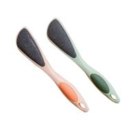 Mikikit 2pcs Handheld Foot File Scrubber for Pedicure Exfoliating Callus Remover with Dual-Sided Pp Surface, Effective Heel Skin Remover for Smooth Feet Care