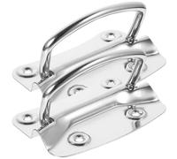 Mikikit 2pcs Heavy Duty Stainless Steel Pull Handles Ergonomic Toolbox and Door Handles for Heavy Loads Easy Installation for Cases and Bags