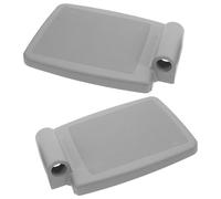 Mikikit 2pcs Heavy Duty Wheelchair Footrest Pedals Universal Replacement Footplates Gray for Elderly Patients Elevating Wheelchair Leg Rest Accessories