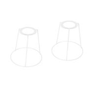 Mikikit 2pcs Lamp Shade Frame Iron Wire Light Bulb Cage Guard for Pendant Table Lighting DIY Hollow Metal Lampshade Hardware Holder