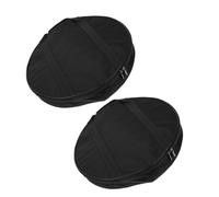 Mikikit 2pcs Lightweight Waterproof Gong Storage Bag for Cymbals and Gongs, Single Layer Oxford Cloth Protective Carrying Case with Portable Handle, Black Colour for Musicians