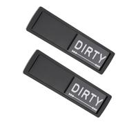 Mikikit 2pcs Magnetic Clean Dirty Dishwasher Sign Double-sided Indicator for Kitchen Use Easy to Read Reminds You of Dishwasher Status Heart Design