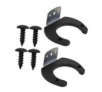 Mikikit 2pcs Microphone Wall Hook Metal Hangers for Ktv and Home Karaoke Small Size Mic Holder Hooks Compatible with Wireless Microphones for Singers and Performers