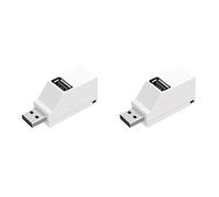 Mikikit 2pcs Mini Portable Port USB Hub for Splitting Connections USB Hub Adapter for Desk Travel Use