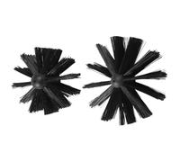 Mikikit 2pcs Multi-function Chimney Cleaning Brushes with Nylon Bristles 100mm 150mm Heads for Dryer Vent and Air Duct Cleaning Tools, Home Stove and Fireplace Pipe Accessories