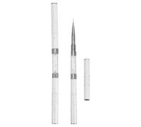 Mikikit 2pcs Nail Art Liner Brushes with Double Ended Design, Metal and Fiber Material, Portable Size the Go Services and Studio Use, Precision Pens for Creating Intricate Nail Art