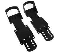 Mikikit 2pcs Plastic Rowing Machine Foot Pedals Replacement with Adjustable Foot Straps and Non-slip Stability for Water and Magnetic Resistance Rowing Machines, for Small Fitness Studios