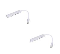 Mikikit 2pcs Port Usb Hub Type-c Usb Splitter Adapter Multi-port Hub for Computer Accessories for Home Office Use