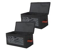 Mikikit 2pcs Portable Oxford Cloth Printer Filament Storage Box with Moisture Control Technology, Cover, Holds to 12 Rolls, Dustproof and Stackable for Office and School Makerspaces
