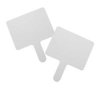 Mikikit 2pcs Portable School Answer Paddles Dry Erase Whiteboards 15x20cm Handheld Writable Erasable Boards for Classroom Interaction and Math English Lessons