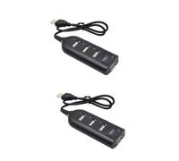 Mikikit 2pcs Portable USB Data Expansion Hub USB Splitter for Laptop PC Computer for Connecting Multiple Devices Simultaneously