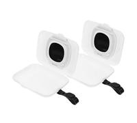 Mikikit 2pcs Portable Wipes Dispenser Wipes Case with Wear Resistance and Easy to Replace Features Made of Sturdy Pp and Silicone Suitable for Travel and Can be Attached to Dining Chair