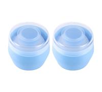 Mikikit 2pcs Powder Puff Case with Storage Boxes, Soft Pp and Fluff Material, Easy to Dry and Does Not Deform, Suitable for Body Use,
