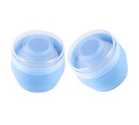 Mikikit 2pcs Powder Puff with Plush Soft Talcum Puff Case in Sky Blue Portable for Skincare and ’ Talcum Use