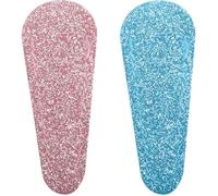 Mikikit 2pcs Pu Leather Nail Scissor Protector Covers, Manicure Scissor Protective Case Set with Glitter, Pink and Blue, Suitable for Nail Technician Accessories and Travel Storage