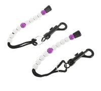 Mikikit 2pcs Purple Wrist Golf Score Counter Beaded Golf Stroke Counting Tool Portable Golfing Scoring Chain Accessories for Outdoor Game