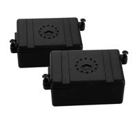 Mikikit 2pcs Rc Receiver Box for Rc Vehicle and Simulation Climbing Car Models, Heavy Duty Black Plastic with Easy Installation and Precision Craftsmanship, Sturdy Receiver Case Accessory