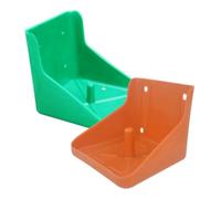 Mikikit 2pcs Salt Block Holder for Cattle and Sheep Thick Plastic Salt Licking Box Fixed Tray Green for Livestock Feeding