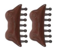 Mikikit 2pcs Sandalwood Massage Comb Wooden Wide Tooth Scalp Care Comb for Head Gua Sha Scraping Portable Travel for Men and Women Hair