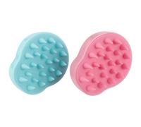 Mikikit 2pcs Silicone Scalp Massage Brush for Hair Care Comfortable Shampoo Brush to Stimulate Blood Circulation and Cleanse Scalp for Hair Washing and Relaxation