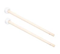 Mikikit 2pcs Small Wooden Handle Gong Mallets Rubber-head Percussion Gong Mallets for Chinese Instrument Accessories Lightweight Wooden Hammer and Percussion Use