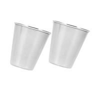 Mikikit 2pcs Stainless Steel Shot Glasses Reusable Beverage Cups for Outdoor Camping Hiking Picnics Small Portable Party Drinkware