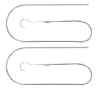 Mikikit 2pcs Stainless Steel Spiral Laundry Drying Hangers Rust Resistant Heavy Duty Foldable Clothes Drying Racks for Mattresses Capes and Large Laundry Items for Limited Outdoor Areas