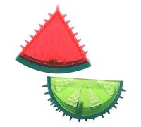 Mikikit 2pcs Summer Cooling Dog Chew for Small Dogs, Water-fillable Chilled Fruit Teething with Watermelon and Design, Sturdy Puppy Chew for Hot Weather Pet Play
