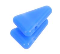 Mikikit 2pcs Tuning Fork Silicone Mount Triangle Universal Compatibility Secure Hold Blue Base Holder for Travel Outdoor Activities