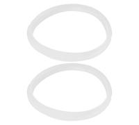 Mikikit 2pcs Universal Silicone Pressure Cooker Seal Replacement Gasket Rings with Antileak Structure, White Silicone Rubber Sealing Rings for Electric Pressure Pot Accessories
