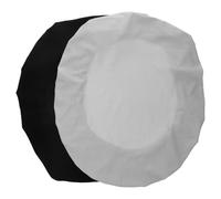Mikikit 2pcs Universal Toilet Tank Lid Stretch Cover with Elastic Edge, Soft Washable Polyester Bathroom Tank Protector in Dark Grey and Black for Standard Toilets