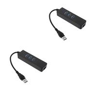 Mikikit 2pcs Usb c to Usb Data Hub Ethernet Adapter Transfer Rate Mbps Speed Compatible Devices
