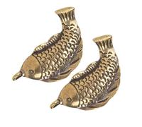 Mikikit 2pcs Vintage Brass Carp Fish Charms Pendant for DIY Jewelry Making, Animal Beads Spacer for Bracelet Necklace Craft Supplies with Feng Shui Symbolism