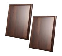 Mikikit 2pcs Wooden Plaques Unfinished Coffee Wood, Blank for Customisation, Tabletop Placement for Corporate Events, Award or Decorative Display, for Colleagues and Friends