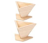 Mikikit 2pcs Wooden Rice Ball Mold Triangle Onigiri Maker Rice Dumpling Mold Easy to Clean Labor Saving Kitchen Tool for Home Cooking