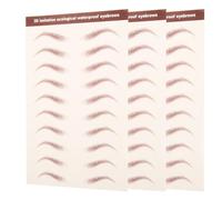 Mikikit 3 Sheets Eyebrow Stickers for Makeup with Adhesive Sticker Material Realistic Look and Shaping Features Waterproof 3D Eyebrow Tattoo Transfers Grooming and Styling
