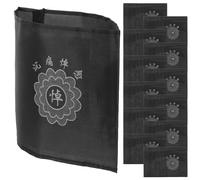 Mikikit 30pcs Black Memorial Armband for Funeral Mourning Band Chinese Mourning Symbol, Elastic Black Armbands for Death Ceremony and Memorial Events, Suitable for Adults